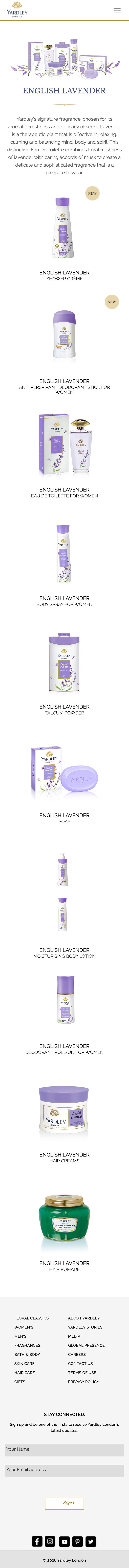 English Lavender collection on mobile