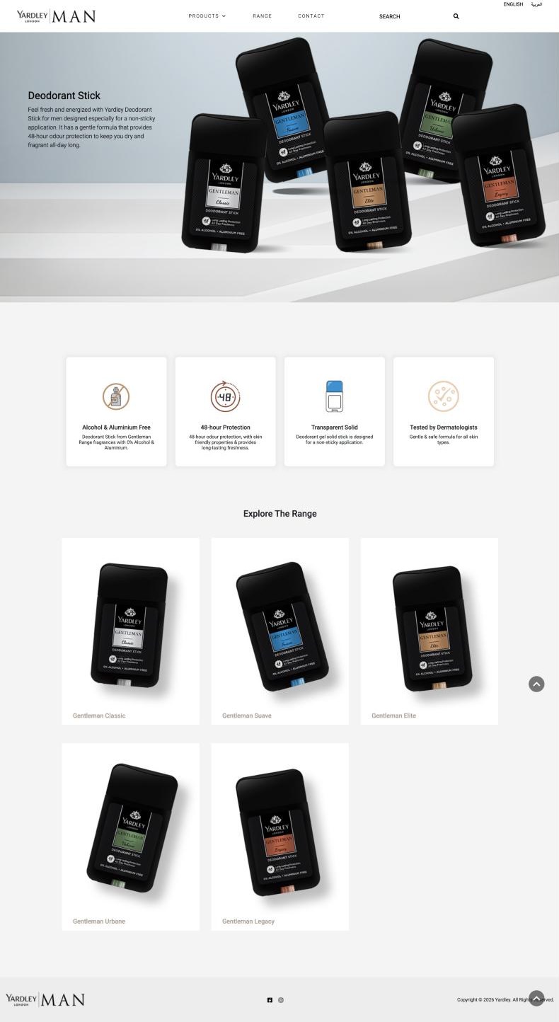 Deodorant Stick format page